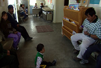 Patients waiting in Dr. Mendozas clinic