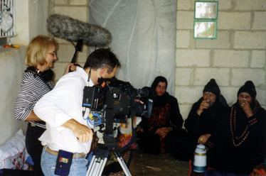 NMSU film crew filming Om Salim and other Beduin traditional healers