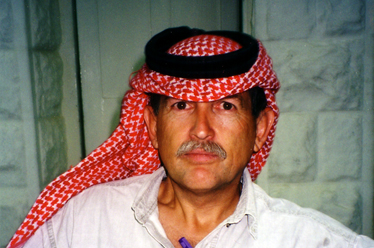 Patrick with local headgear